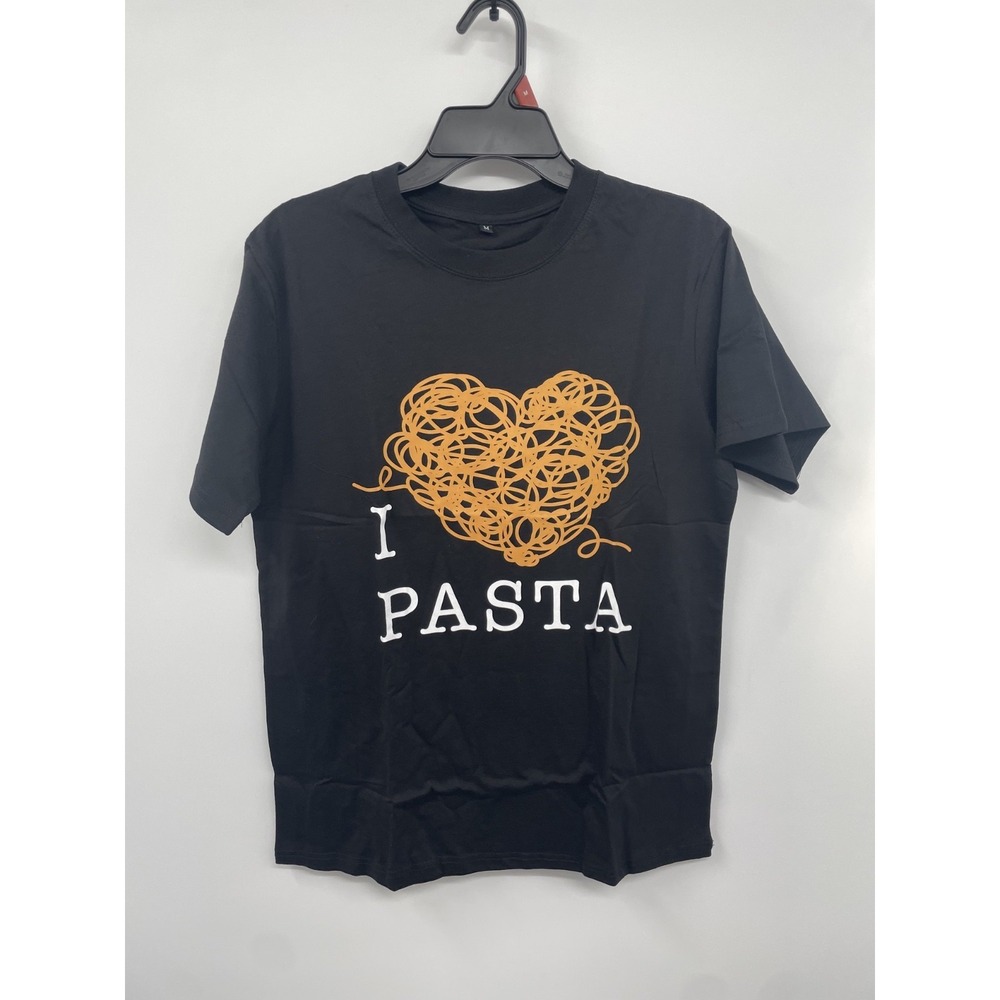 Olive Garden I Love Pasta T-Shirt Men's Medium Black Graphic Short‎ Sleeve NWOT